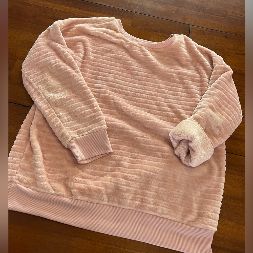 Fuzzy Pink Crewneck
